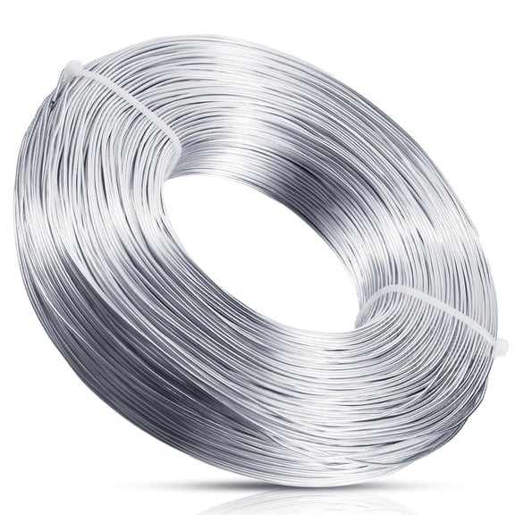 Aluminum Craft Wire for Sculpting Armature Bendable Craft Wire for DIY Jewelry Making (1 Roll,Silver,305 M x 1.5 mm)