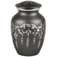 thumbnail image 1 of Aluminum Cremation Urn (Chiselled Black) - Small - (4" W x 6" H x 4"), 1 of 3