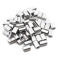 thumbnail image 1 of Aluminum Crimping Loop Sleeve Dual Hole Cable Ferrule for 1/16" Diameter Wire Rope - 60 Pack$$Tools & Hardware Other, 1 of 5