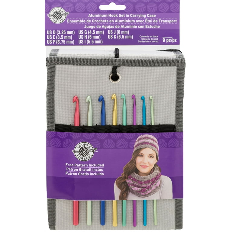 Aluminum Crochet Hook Set in Carry Case by Loops & Threads® 