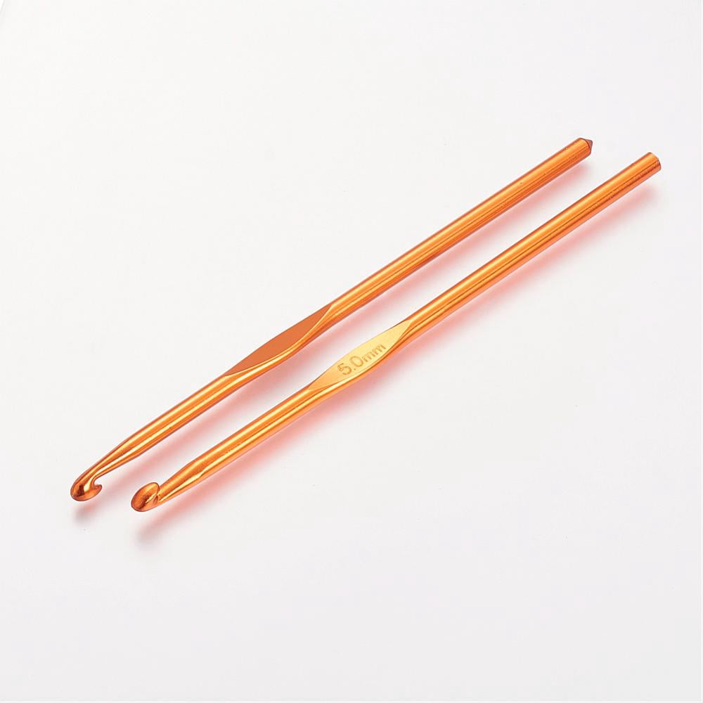 Aluminum Crochet Hooks Dark Orange Pin: 5.0mm 148x4.5mm