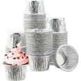 Aluminum Cupcake Liner, 3.5 Ounce 100Pcs Disposable Aluminum Foil