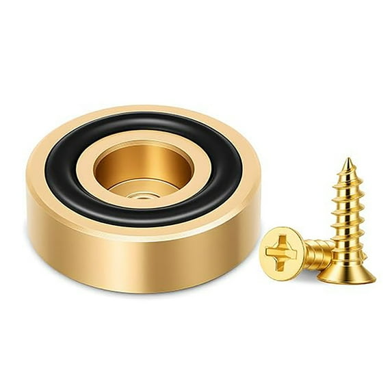 Aluminum Cutting Board Feet with Non-Slip Rubber Base 0.79" Diameter, Set of 4 with Screws for Wood Cutting Boards Countertops Kitchen Workstations, 1 Shock-Absorbing Foot Pad, 1 Screw