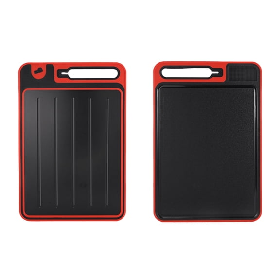 Aluminum Cutting Board with Knife Sharpener, Double Sided Quick Defrost Chopping Board for Meat and Vegetables, Multifunction Kitchen Board for Garlic Food Prep