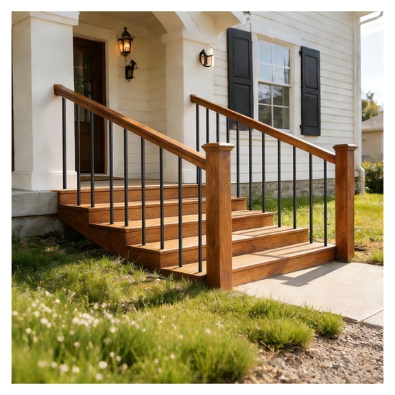 Aluminum Deck Balusters 32 Inch - 125 Pack Railing Spindles - 3/4 Inch Diameter Metal Decking Stair Balusters with Connectors & Screws - Black