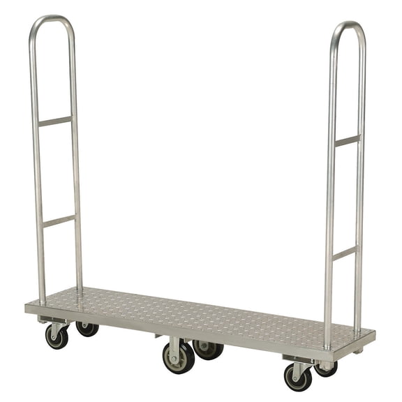 Aluminum Deck Narrow Aisle High End Narrow Aisle U-Boat Platform Truck 63 x 16 1500 Lb.