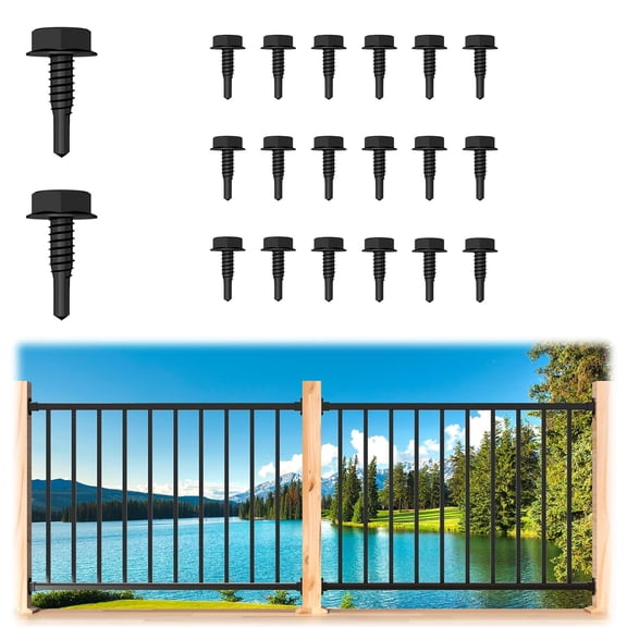 Aluminum Deck Railing Kits for Stairs, AAMA 2604–Grade Textured Porch Railing Kit, Decking Railings for Outdoor Decks and Porches