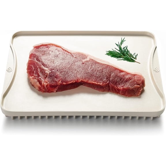 Aluminum Defrost Tray for Quick Meat, Fish & Poultry Thawing  No Power Needed, Easy to Clean, Safe & Convenient