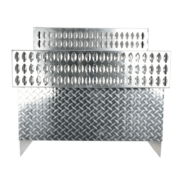 Aluminum Diamond Plate Step Tool Box 31'' x 30" x 19" Battery Box