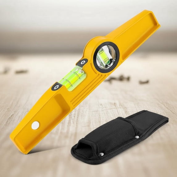 Aluminum Die-Cast Magnetic Torpedo Level, Magnetic Professional Scaffolding Spirit Level with Rare Earth Magnet and Holster