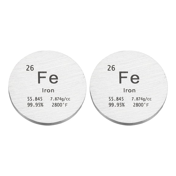 Uxcell 2Pcs Iron Disc, 0.8 inch Fe Density Circle Sheets Plates for Collections