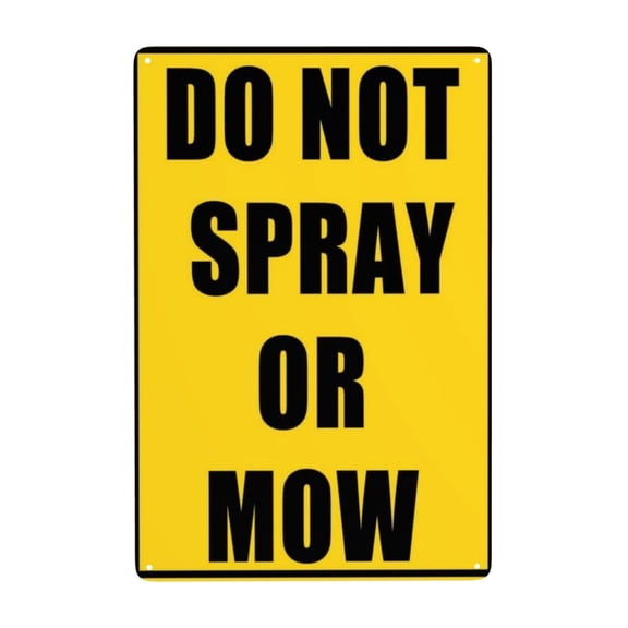 Aluminum Do Not Mow Yard Sign No Spray Signs For Yard Sturdy Metal Sign for Lawn Plant Garden Markers For Outdoor Lawn Decoration 8x12 Inch