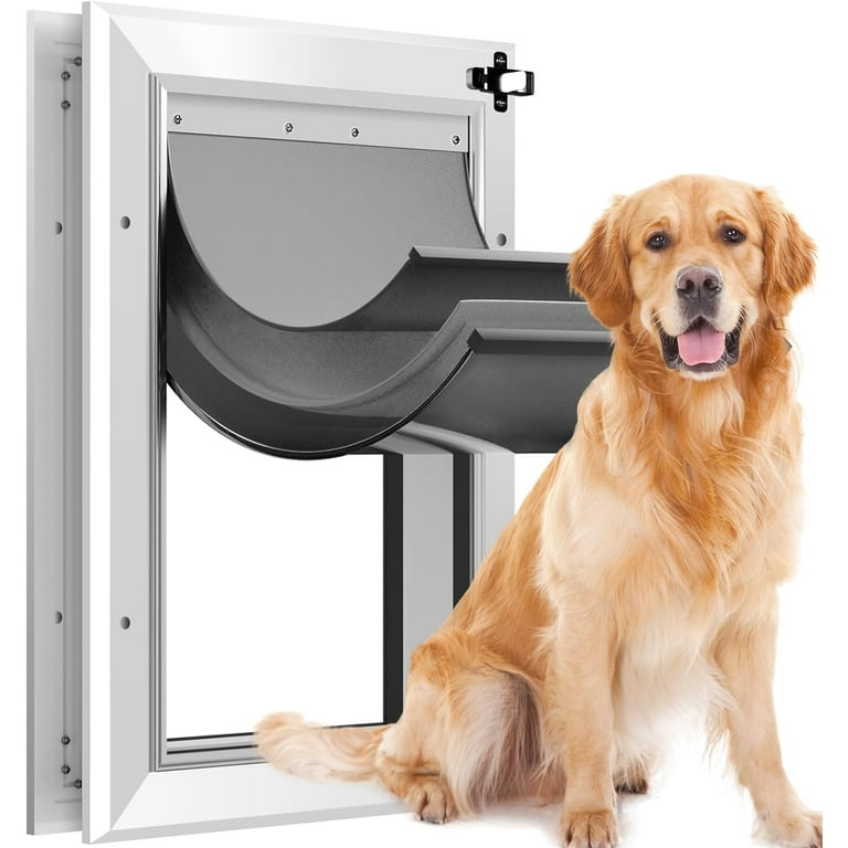 Insulated door with dog door sales