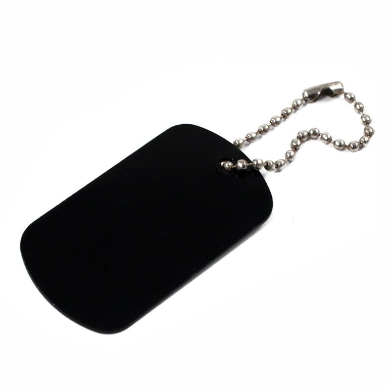 Black - Military GI Style Dog Tag