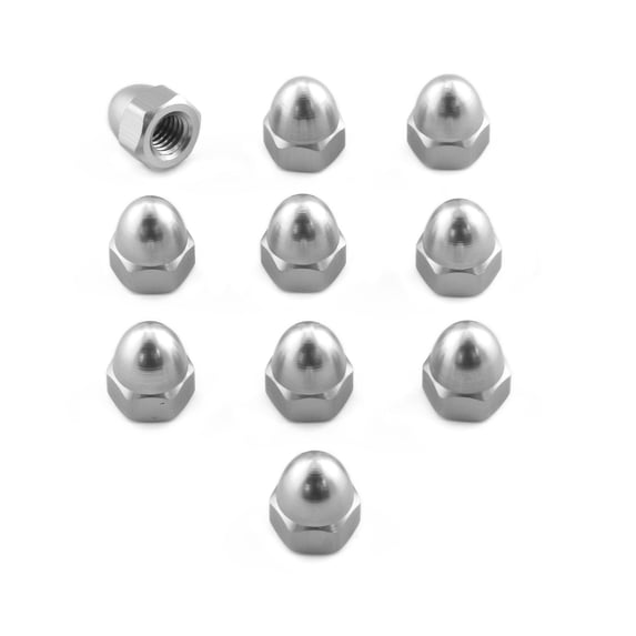 Aluminum Dome Nut M6x(1.00mm) (DIN 1587) Pack x10 (DOMENUT6-10)