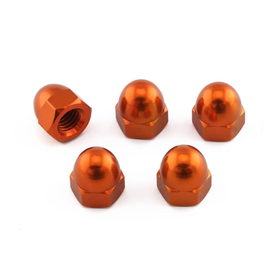 Aluminum Dome Nut M8x(1.25mm) (DIN 1587) Pack x5 (DOMENUT8-5)