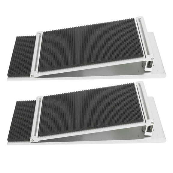 Aluminum Door Entry Ramp for Wheelchairs, 1 Pair Threshold Ramp Wheelchair Entry Aluminum Alloy Adjustable Mobility Access Threshold Ramp for Home Bathroom