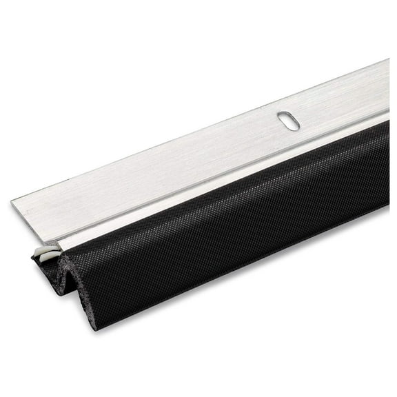 Aluminum Door Weatherstrip Set - Q-LON Weatherseal Kit 2-84" & 1-36" - Door Draft Stopper for Energy Efficiency, Bug & Water Seal - Easy Install Silver and Black 2 -84" Pieces and 1 36" Pieces