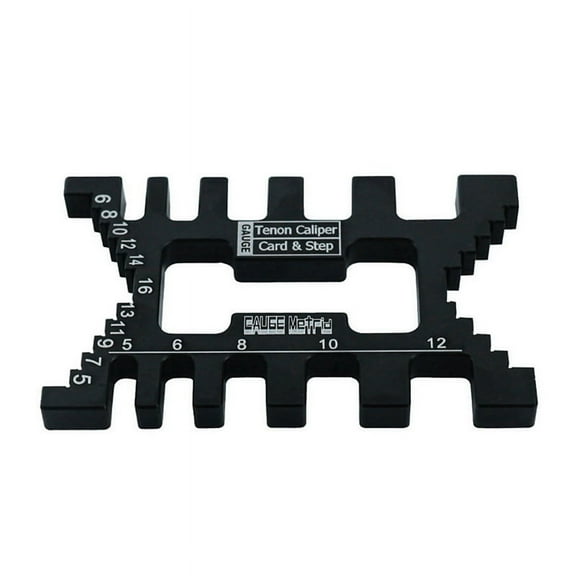 Aluminum Dovetail Jig  Tenon Gaps Gauge Woodworking Tenon Caliper Table Saw Depth Gauge Height Measuring Black