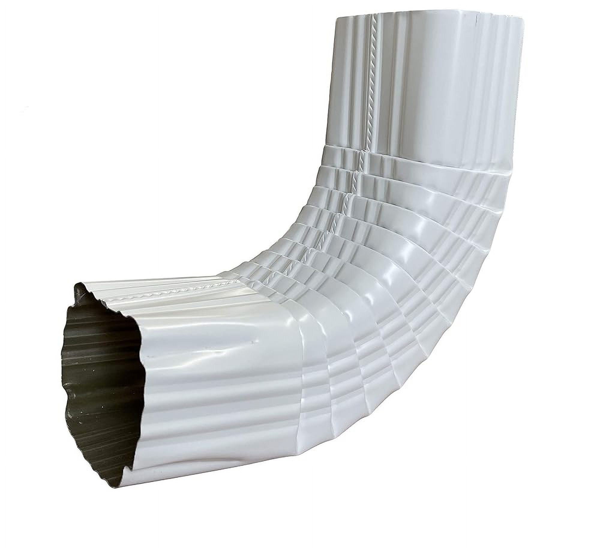 Aluminum Downspout Elbow 3X4 Style A Elbow 90 Degree Low Gloss White