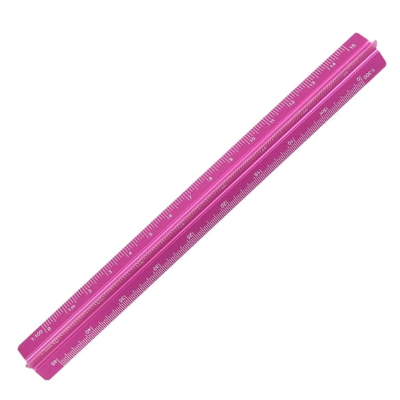 Aluminum Drafting Ruler With Clear Engraved Markings Measuring Scale