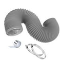 thumbnail image 1 of Aluminum Dryer Vent Hose Dryer Hose Air Ducting Flexible with 2 Clamps for HVAC Ventilation Heating Cooling Exhaust, 1 of 11