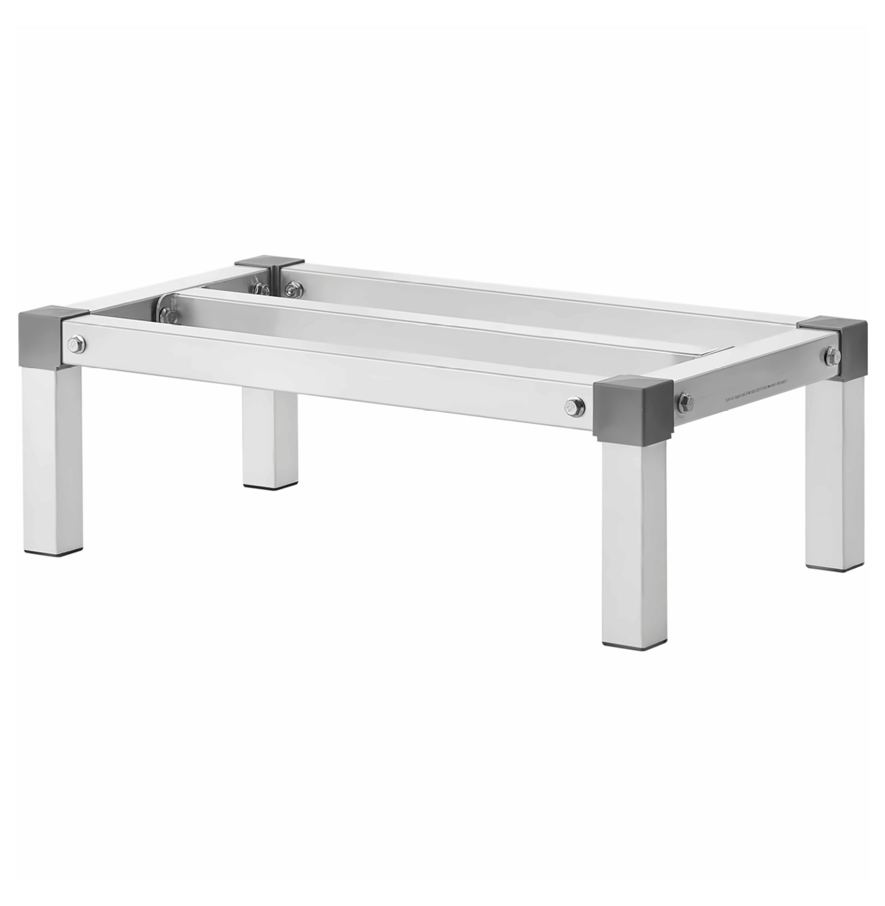 Garvee Aluminum Storage Rack – 24"x14"x8", 1000 Lb Capacity, Commercial Dunnage Rack With Floor Clearance, For Kitchen, Supermarket, Restaurant