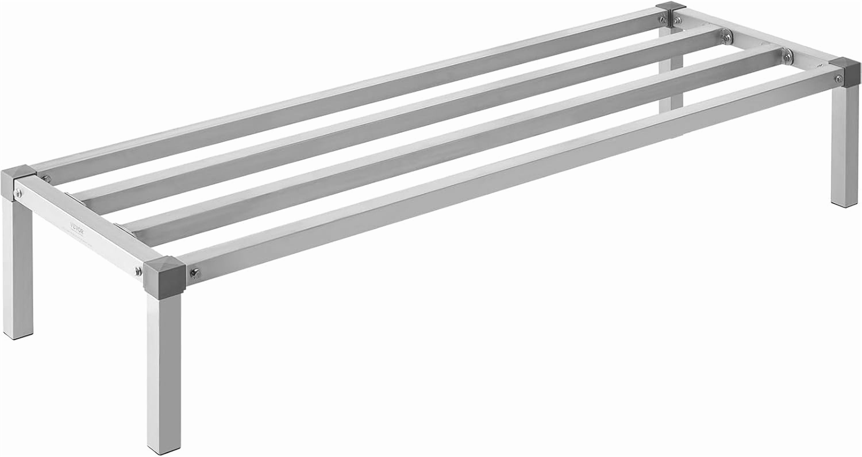 Aluminum Dunnage Rack, 60” x 20” Commercial Food Floor Rack, 12” Off ...