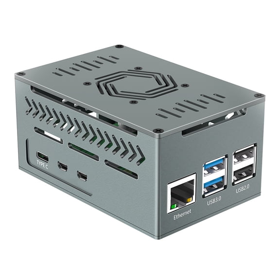 Aluminum Enclosure Box For Single Board Computer Case With Quiet Efficient Fan and Heatsinks Enhances Performances