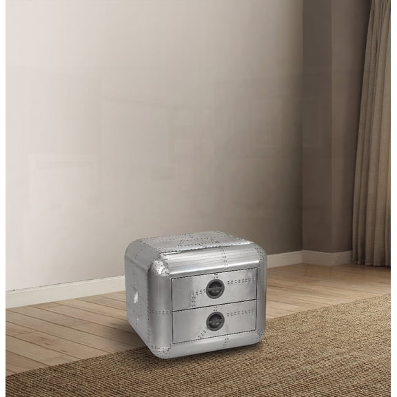 Aluminum End Table - Trunk Shape for Storage & Accent