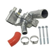 Aluminum Engine Coolant Thermostat Housing Assembly - Compatible with 2005 - 2010 Ford Mustang 4.0L V6 Vehicles with 1 Sensor 2006 2007 2008 2009