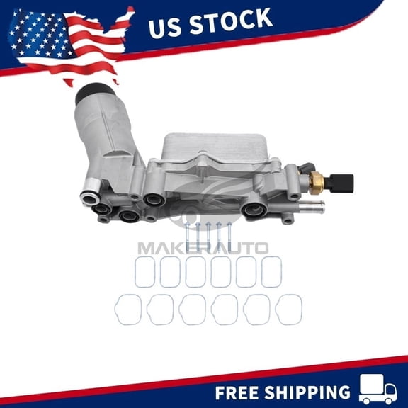 Aluminum Engine Oil Cooler Filter Housing for 2011-2016 Dodge Jeep Chrysler Ram V6 3.6L 68105583AA 68310865AB 68365925AC 926-959