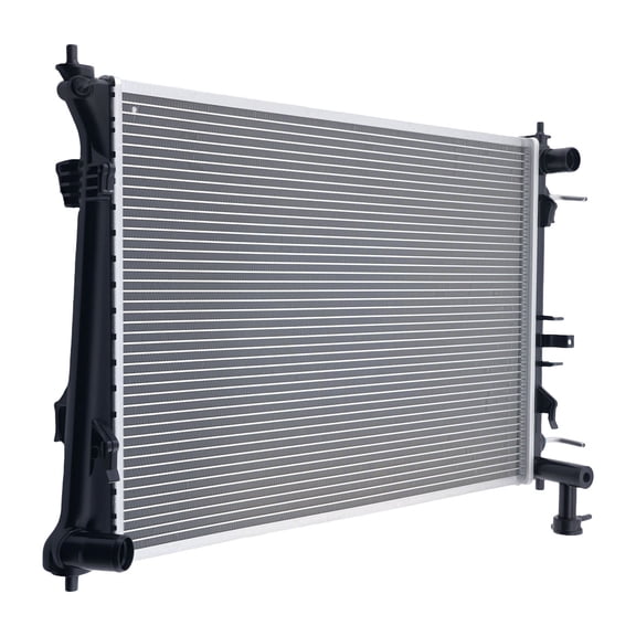 Aluminum Engine Radiator for Kia Forte Koup Forte5 2010-2013 2.0L 2.4L, Cross Flow Cooling System, Fits OE 13133 253101M000 253101M020, Includes Transmission Oil Cooler, AT