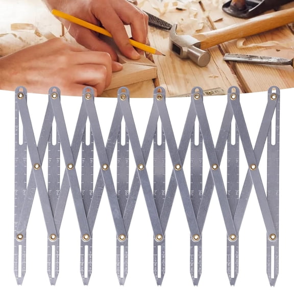Aluminum Expanding Sewing Gauge, Adjustable Button Guide Measure, Quilting Marking Equal Space Divider Tool, Multifunctional Button Guide Spacing Device for Craft, Pleat, Button