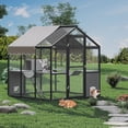 thumbnail image 1 of Aluminum Extra Large Catio Outdoor Cat Enclosure for Multiple Cats,Walk-In Large Outdoor Cat Enclosure Catio Large Cat Run, Cats Run Enclosure Kitten Condo with Channels, Side Door, UV Proof Cover, Hu, 1 of 7