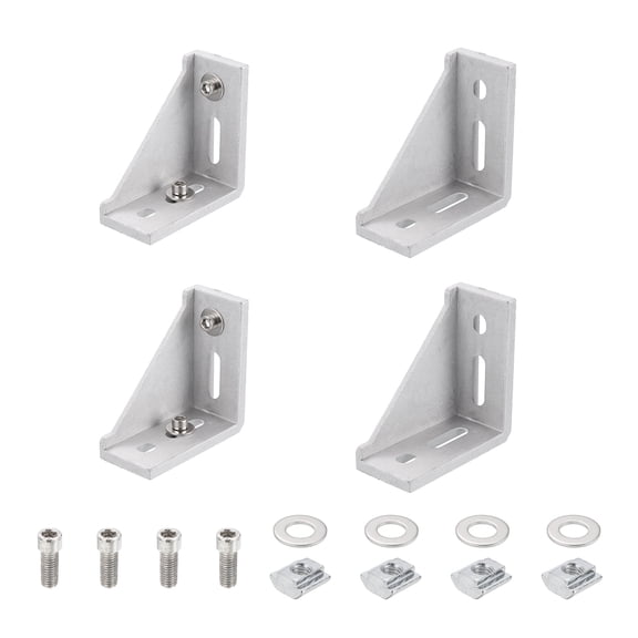 Aluminum Extrusion Profile Connector Set, 4080 Series Corner Bracket,4 Set