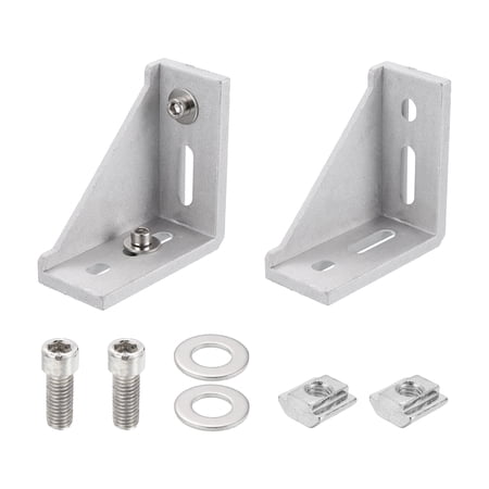 Aluminum Extrusion Profile Connector Sets, 4080 Series Corner Brackets,2 Set