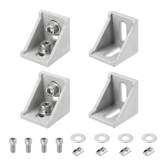 Aluminum Extrusion Profile Connectors Sets, 4040A Series Corner Brackets,4 Set