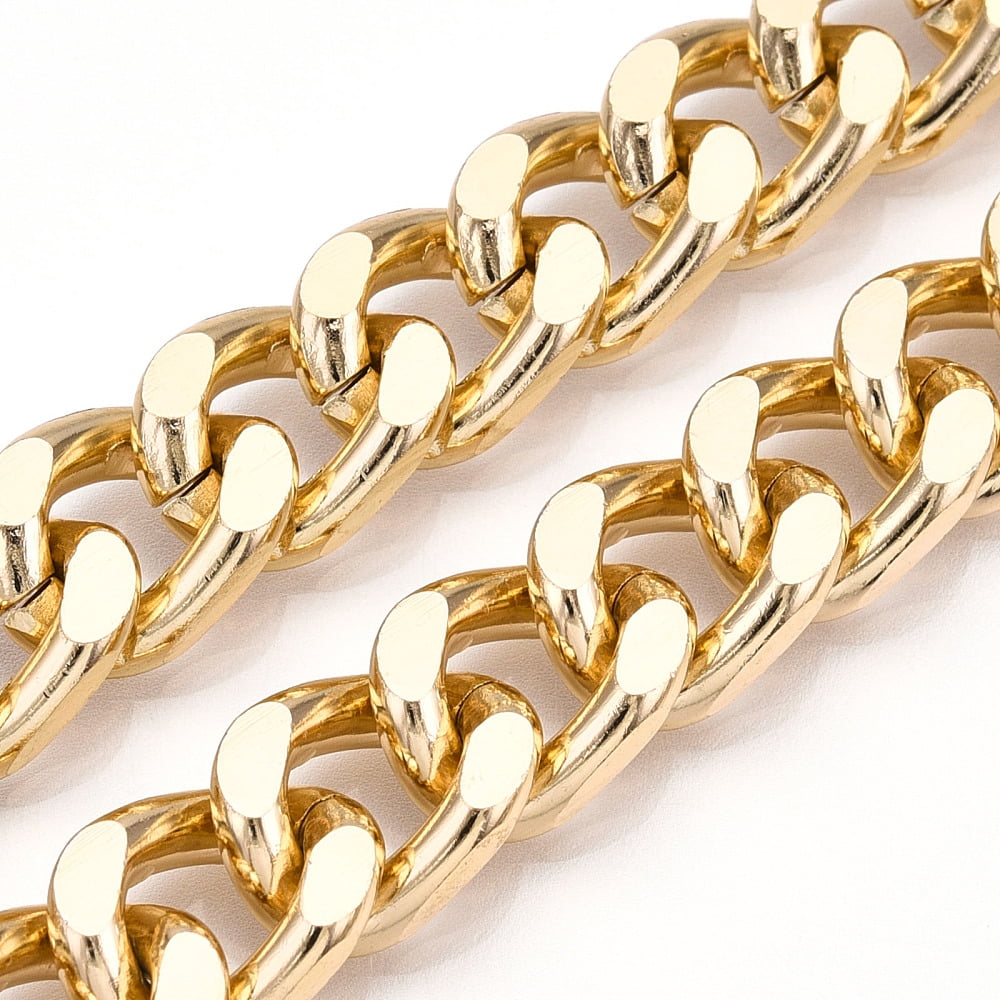 Facted Rope Chain Aluminum Faceted Curb Chains Diamond Cut Cuban Link Chains Unwelded ...