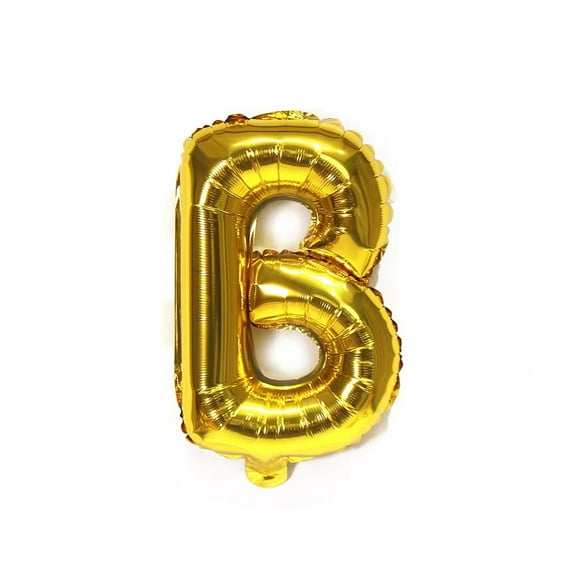 Aluminum Film Balloon 16-inch Gold Letter Happy Birthday English Letter Decoration Festival Prop Ball - style：letter B；