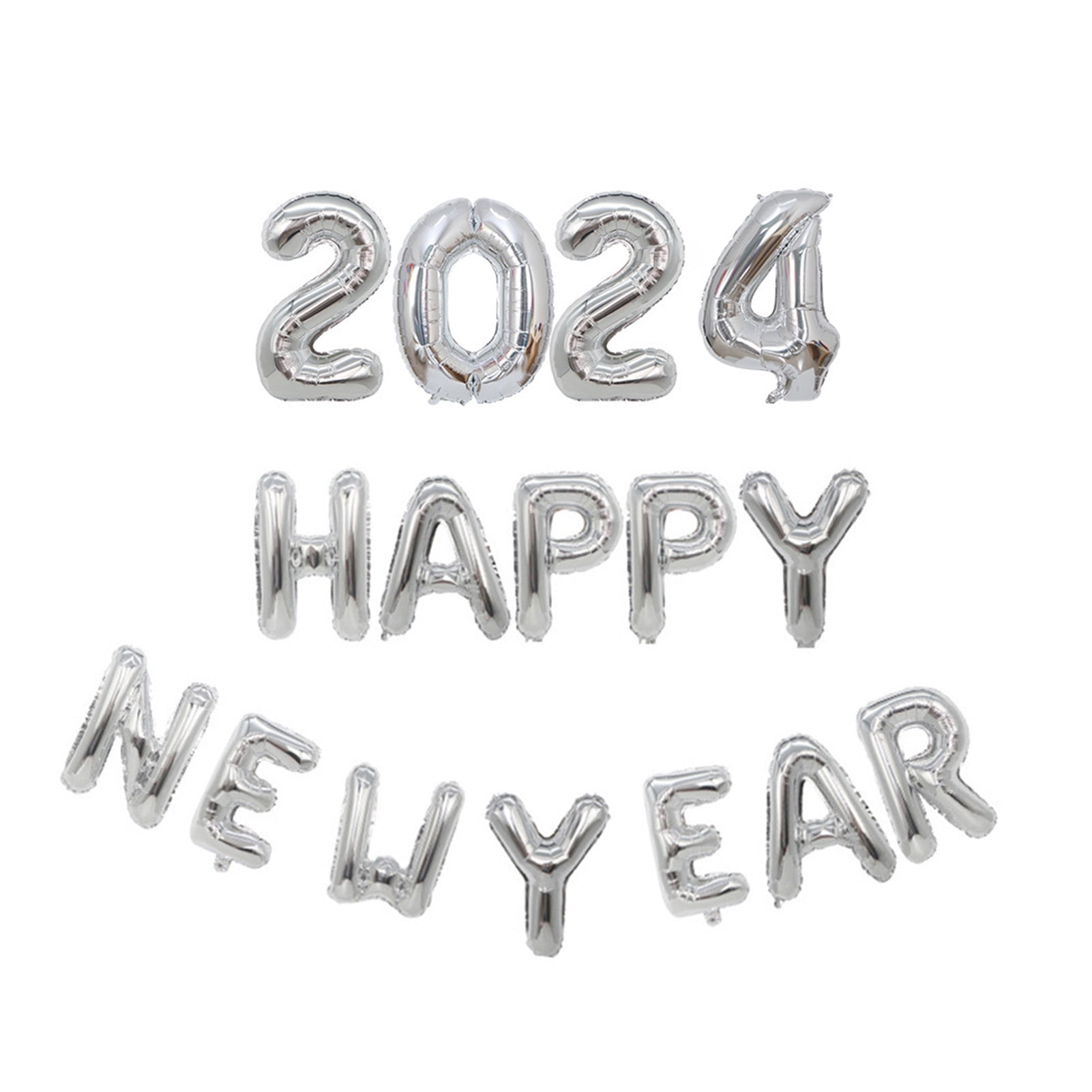 Aluminum Film Birthday Party Balloon 2024 New Year Party Balloon 2024