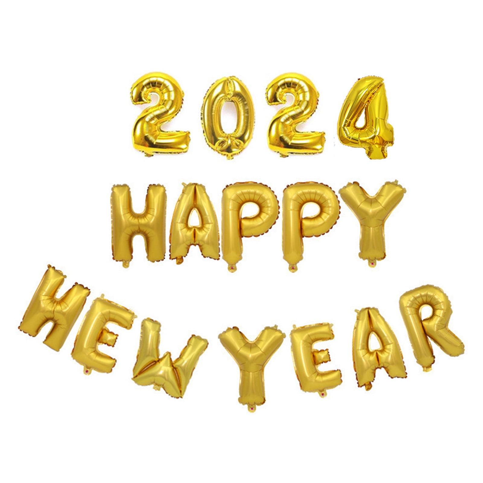 Aluminum Film Birthday Party Balloon 2024 New Year Party Balloon 2024