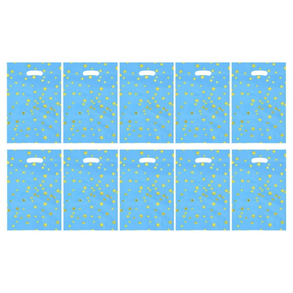 Aluminum Film Loot Bags Kids, Blue Birthday Favor Bags Colorful, Thick Aluminum Film Gift Bags, 10 Pack for Birthday Party Favors, Easter Holiday Wrap Decoration
