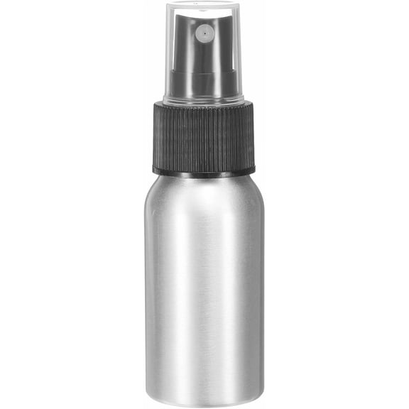 Aluminum Fine Mist Spray Bottles 30ml/1oz Metal Small Liquid Alcohol Refillable Travel Container with Black Plastic Nozzle Cap for Perfume Skincare Cosmetic Storage Bottle 1 Ounces
