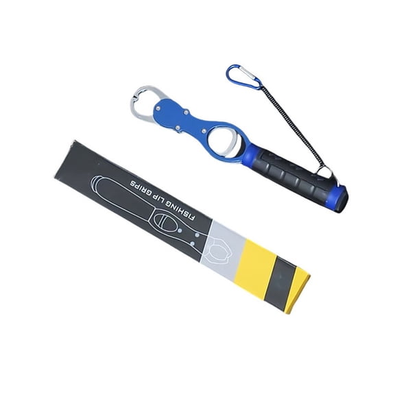 Aluminum Fish Gripper With Scale - 18Kg Capacity (Red/Blue)