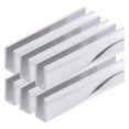 Aluminum Fixed Panel Shower Door U Channel for 3/8 Thick Glass 95 in