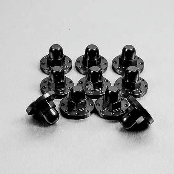 Aluminum Flanged Dome Nut M6x(1.00mm) Pack x10