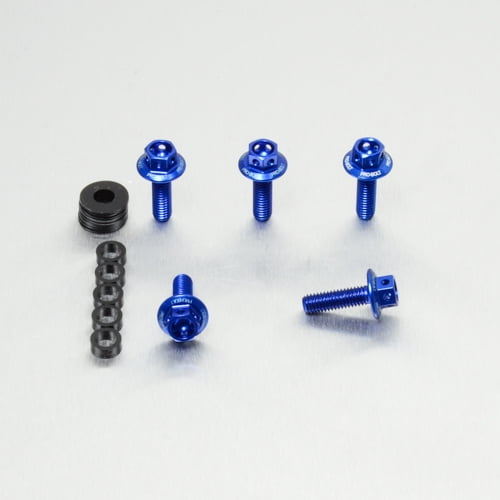 Aluminum Flanged Hex Bodywork Bolt M5x(0.80mm)x16mm Race Spec Etched Pack x5