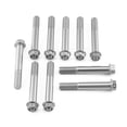 thumbnail image 1 of Aluminum Flanged Hex Head Bolt M10x(1.25mm)x70mm Race Spec Etched Pack x10, 1 of 6