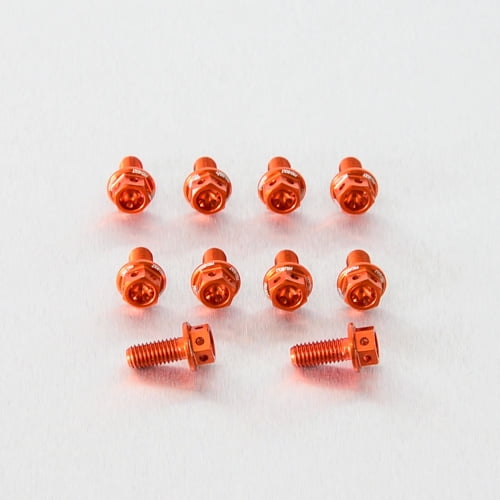 Aluminum Flanged Hex Head Bolt M5x(0.80mm)x12mm Race Spec Etched Pack x10
